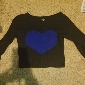 Blue heart sweater